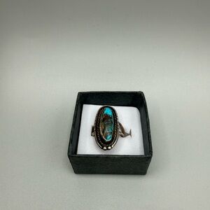 1970s genuine turquoise native ring